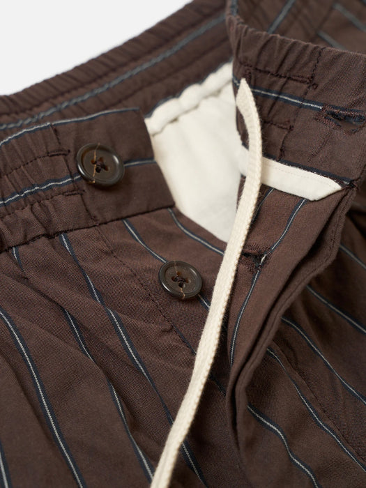 Universal Works Oxford Pants in Brown Chester Stripe