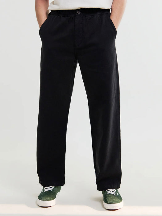 Wax Hyde Trousers in Black Twill