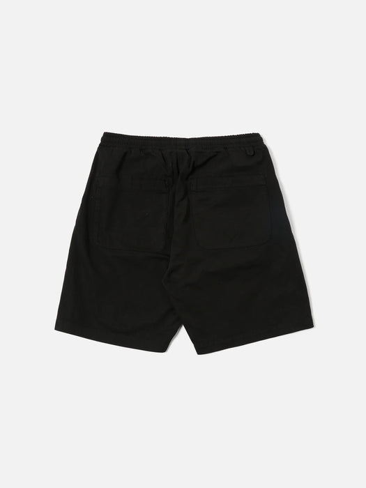 Universal Works Simple Short in Black Kelly Cotton