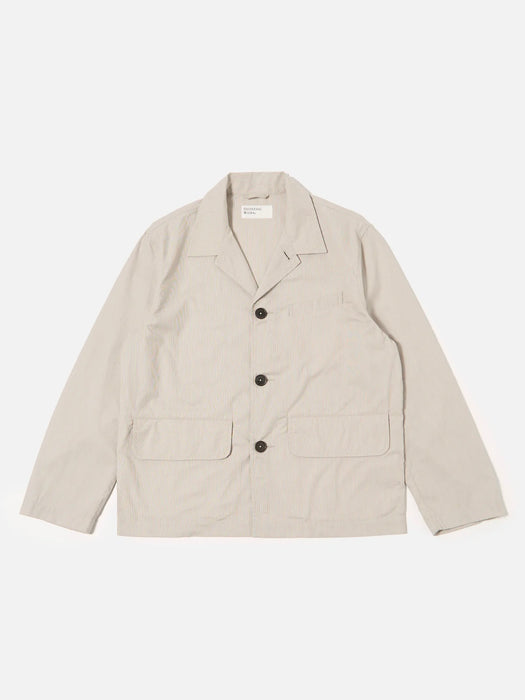 Universal Works Franck Jacket in Brown Kennedy Stripe