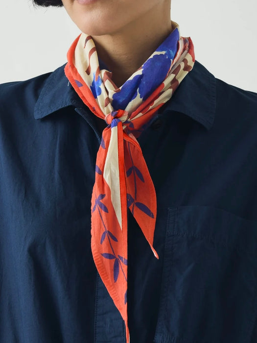 Toast Women Flower Crown Triangle Bandana in Cobalt