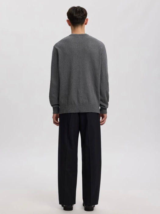 Annarr Ragi Boucle Knit in Dark Grey