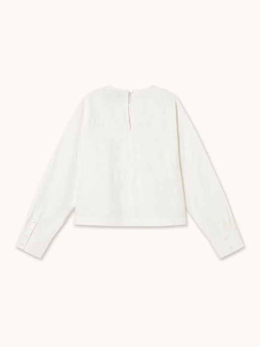 The Tiny Big Sister Horses Frills Blouse White