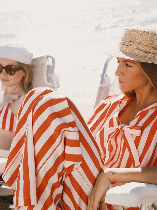 The Tiny Big Sister Striped Pocket Pant in Summer Red