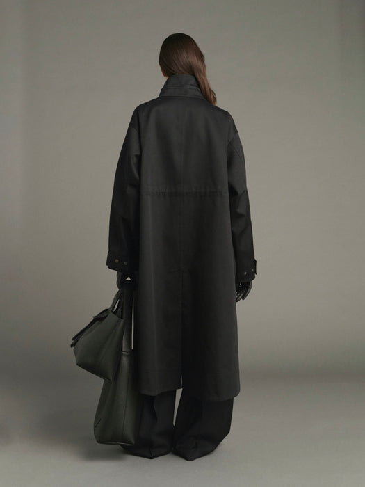 Soeur Luce Trench Coat in Black/Beige
