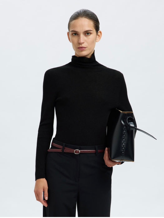 Selected Femme Ingrid Roll Neck in Black
