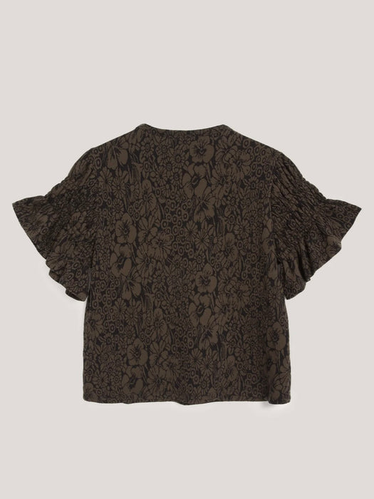 YMC Women Jane Top in Black/Brown