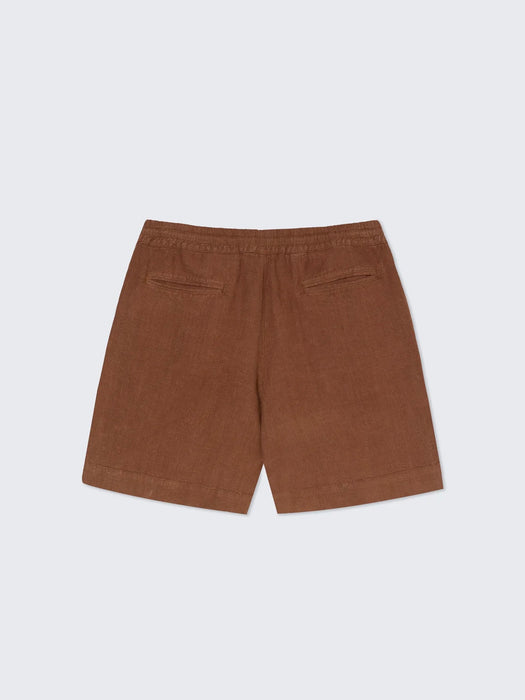 La Paz Pestana Shorts in Aztec Brown Linen
