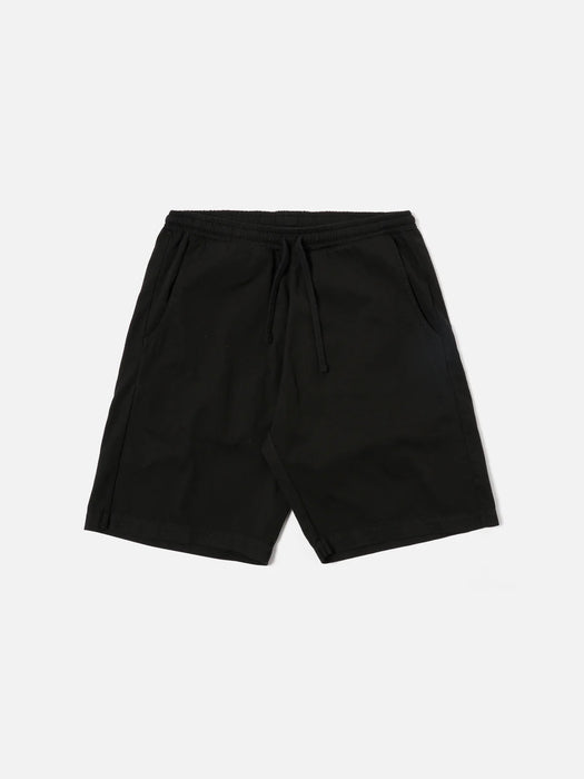 Universal Works Simple Short in Black Kelly Cotton