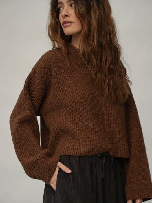 Beaumont Organic Leo Jumper in Tan Marl