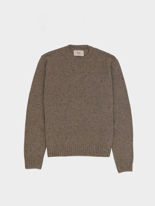 Folk Chain Crew Knit in Light Sage