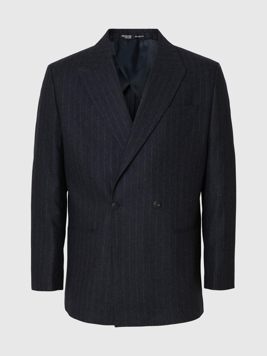 Selected Homme Anderson Wool DB Blazer in Dark Navy