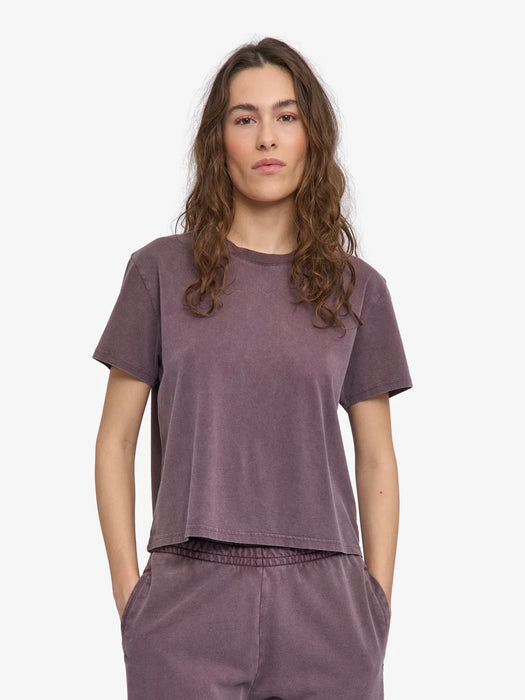 Colorful Standard Women's Boxy Crop T-Shirt in Faded Grape