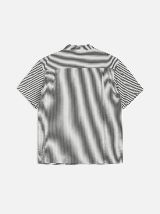 YMC Men Malick Shirt in Black Stripe