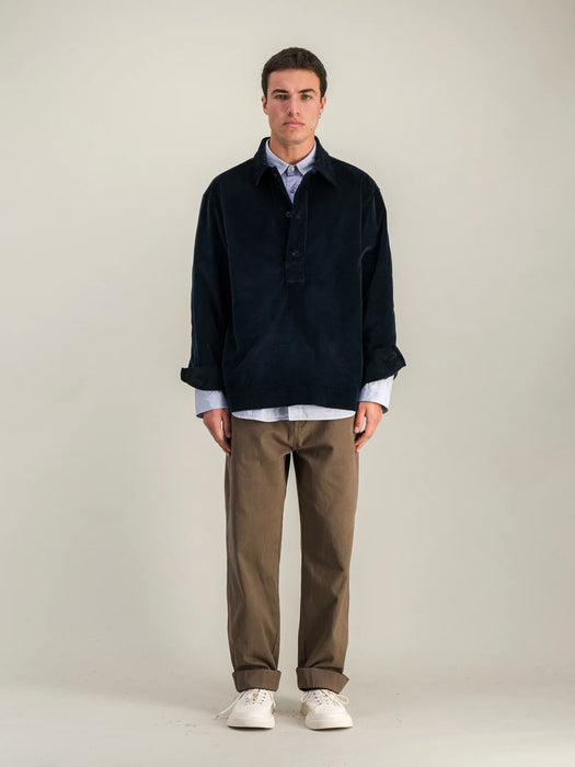 Parages Vareuse Cord Shirt in Navy
