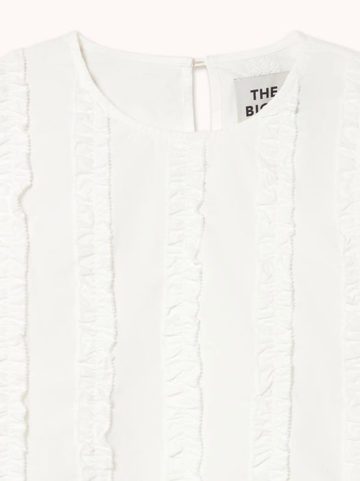 The Tiny Big Sister Horses Frills Blouse White