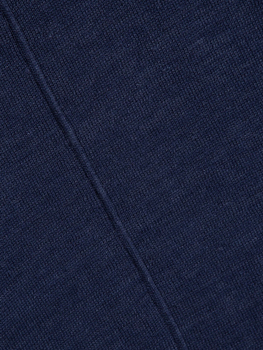 YMC Women Dot Vest in Navy Cotton/Linen