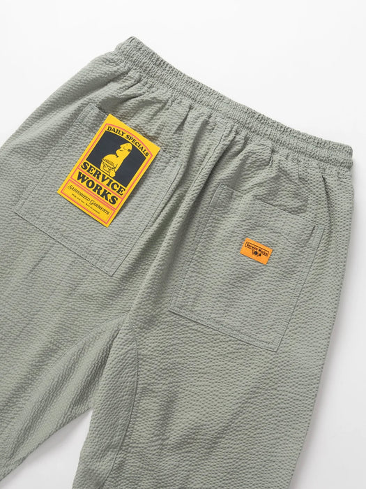 Service Works Chef Pant in Sage Seersucker