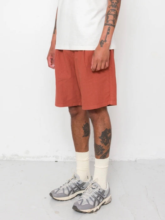 Folk Men Relaxed Assembly Short in Red Oxide