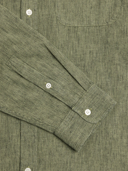 Kestin Raeburn Linen/Cotton Shirt in Lawn Green