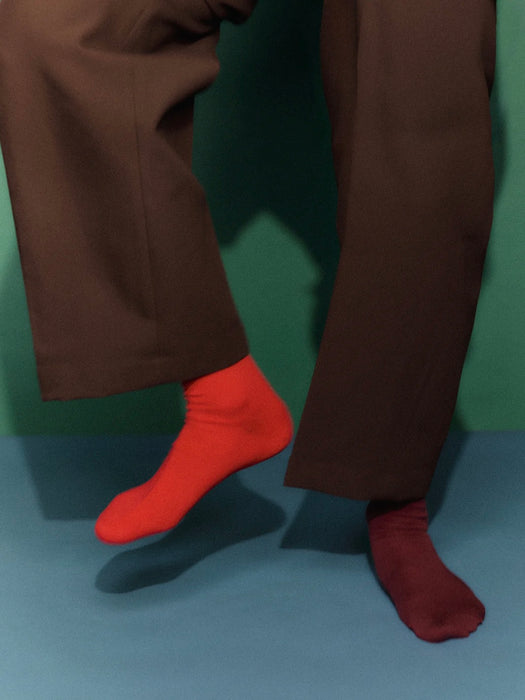 Pairs Merino Socks in Postbox Red