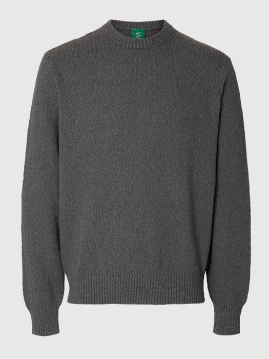 Annarr Ragi Boucle Knit in Dark Grey