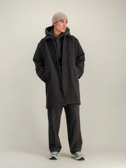 Parages Orson Overcoat in Brownish Grey