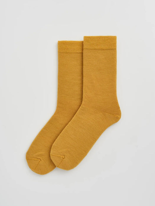 Pairs Merino Socks in Golden Yellow