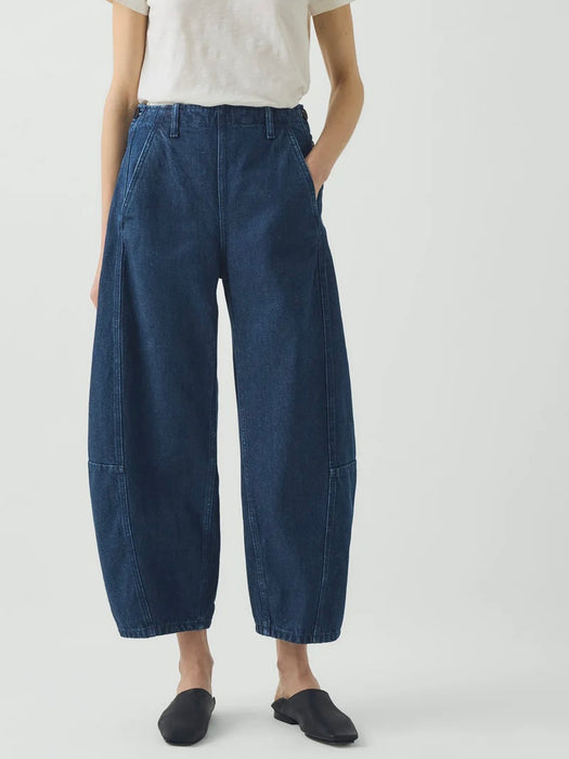 Toast Women Twisted Seam Trousers in Indigo