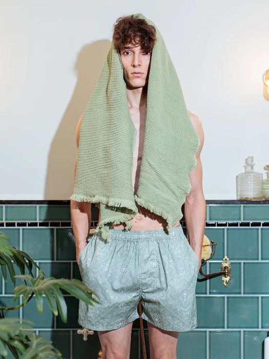 Pockies Boxer Shorts in Paisley Green