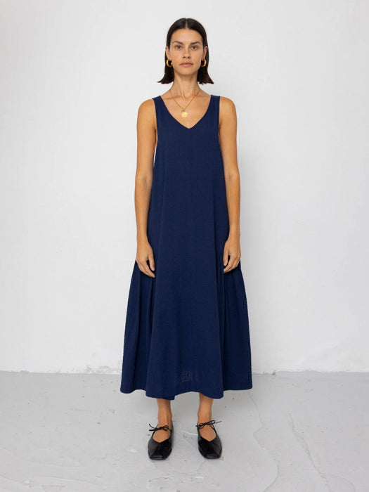 Folk Women Sarah Dress in Deep Navy