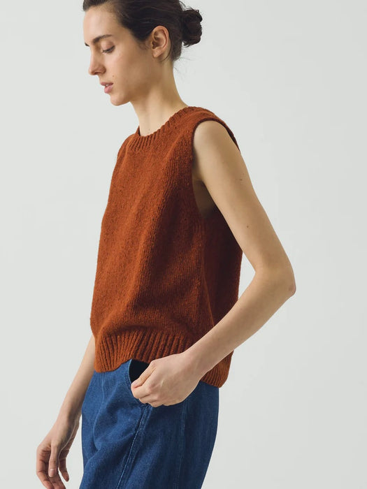 Toast Women Donegal Merino Tank in Rust