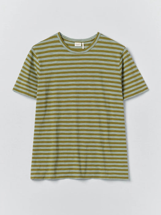 Toast Men Theo Stripe Tee in Juniper Berry