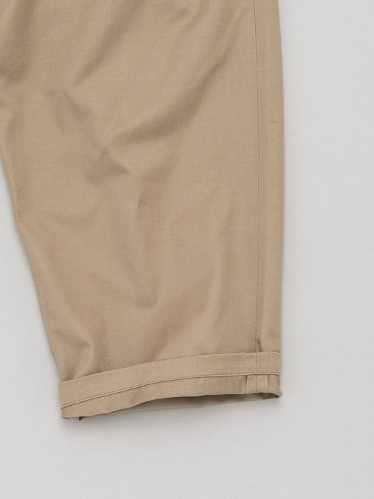 Still By Hand Selvedge Pleat Pant in Beige