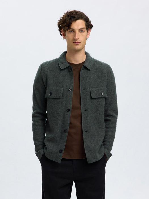Selected Homme Nealy Workwear Knit in Deep Forest