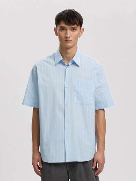 Annarr Aslund Shirt in Cashmere Blue Stripes