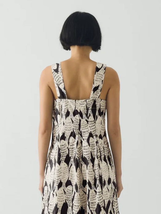 Toast Women Market Fish Print Dress in Slate