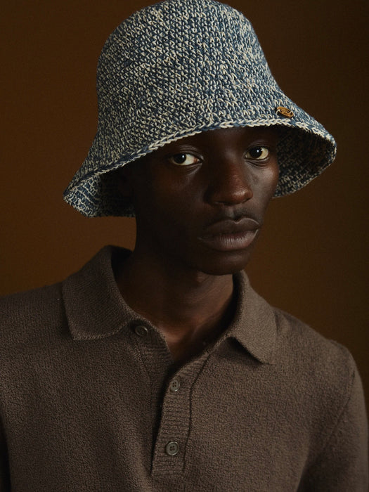 Earth Age Helix Short Brim Hat in Midnight Tide