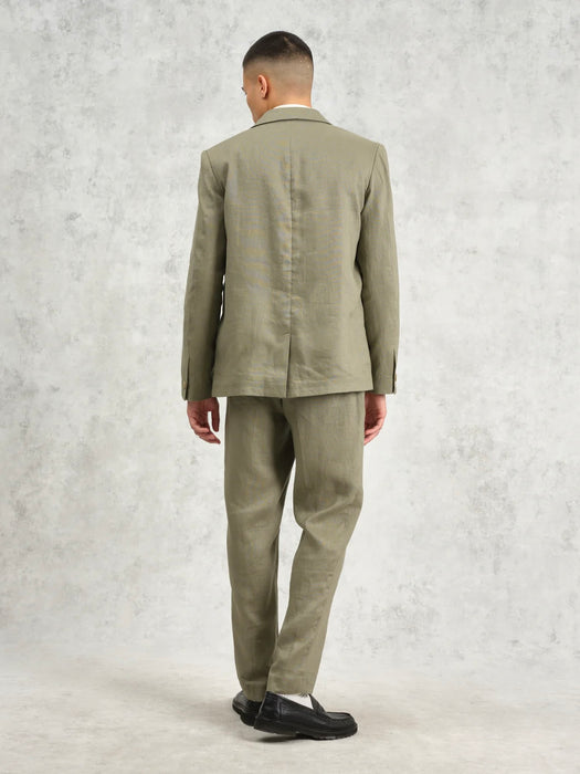 Wax Fintry Blazer in Khaki Linen