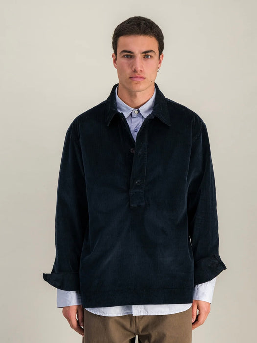 Parages Vareuse Cord Shirt in Navy