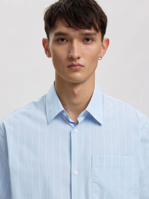 Annarr Aslund Shirt in Cashmere Blue Stripes