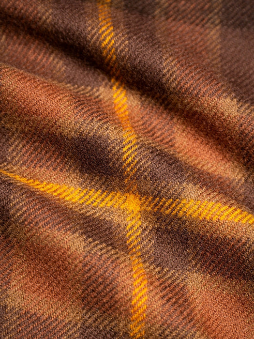 Kestin Dunbar Tartan Scarf in Peat & Rust