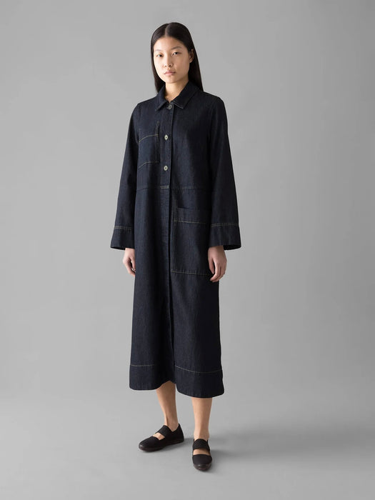 Toast Denim Dress in Indigo Cotton Hemp