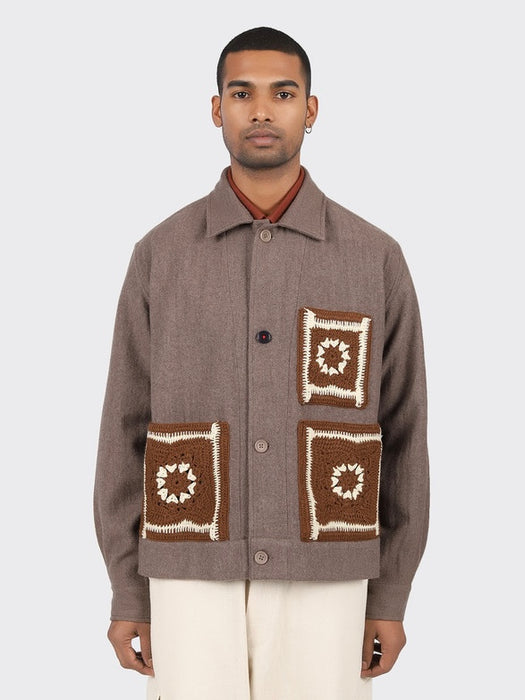 Kardo Bodhi Jacket in Wool with Crochet