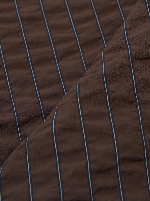 Universal Works Franck Jacket in Brown Chester Stripe