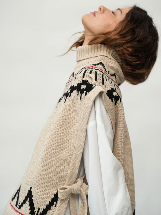 Beaumont Organic Kanon-Sue Fairisle Vest in Cream