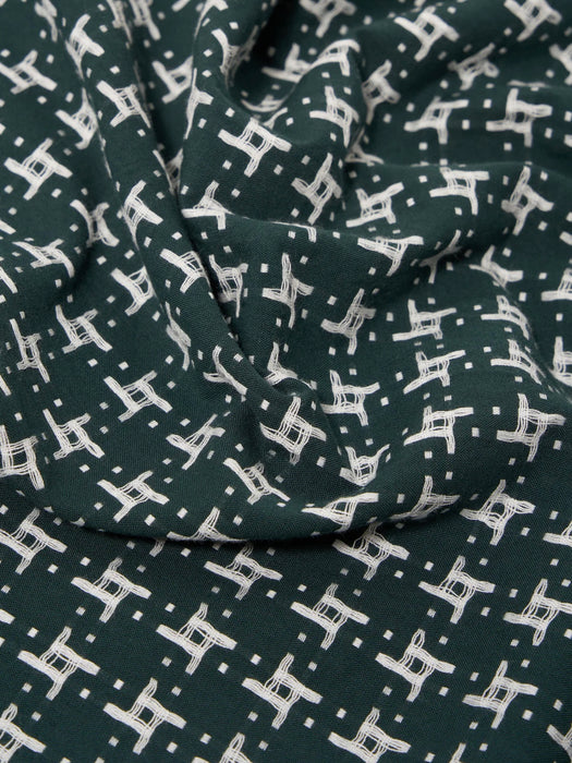 Universal Works Road Shirt in Rhodes Green / White