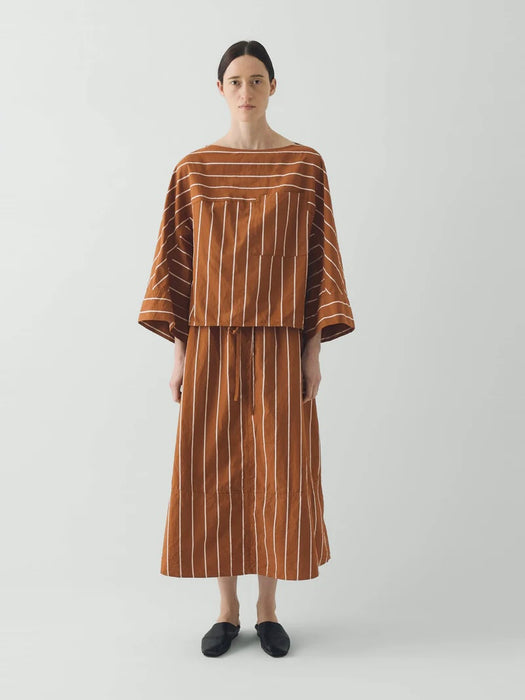 Toast Women Garland Stripe Smock Top in Copper/Ecru