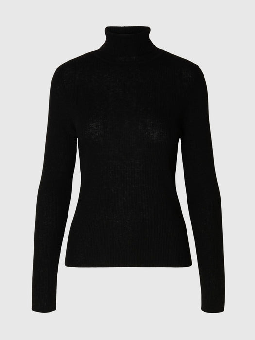Selected Femme Ingrid Roll Neck in Black