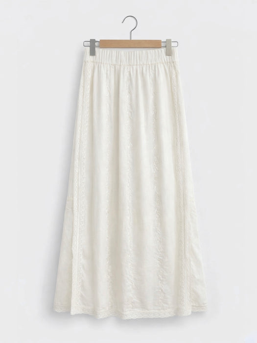 Anne-Mi Solea Maxi Skirt in White Sand